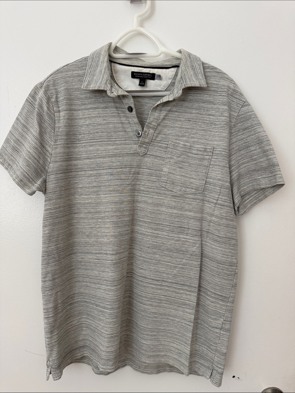 Banana Republic Men's Short Sleeve Polo Shirt - Black